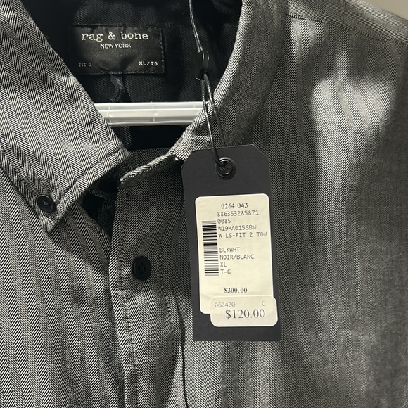 Rag & Bone XL Grey Shirt - Picture 2 of 4